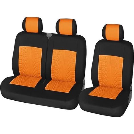 Fundas universales para asientos de coche, Fundas para asientos 2+1, Poliéster repelente al agua, Ajuste universal, Gris (1/5)