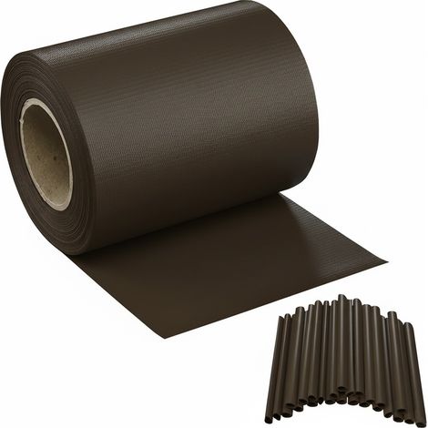 Striscia Banda Frangivista Fasce PVC Rotolo Schermo Privacy Recinzione Balcone Cancello - Marrone