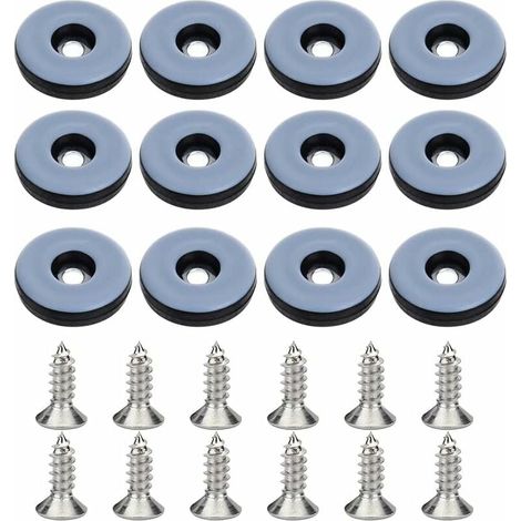 32 Stück Aufnagelbare Stuhlpolster, Aufnagelbare Möbelpolster, runde Gleitpolster, 22 mm, Stuhlpolster, Filz-Möbelpolster für Tisch, Stuhl, Möbelbeinschutz (1/5)