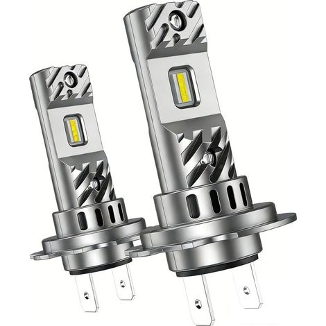 H7 LED Bulbs improved, 1:1 Mini Design 6500K Cool White Light, 22000LM 500% Ultra Bright, 60000+ hours of service life, Not stream necessary, Set of 2, no fan (1/5)