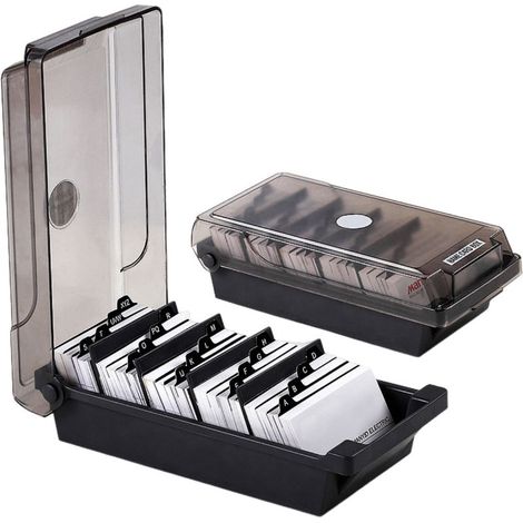 Porte-cartes,organiseur de fiches avec intercalaires et onglets,organisateur de bureau,porte-cartes de (capacité de 500 cartes) (1/5)