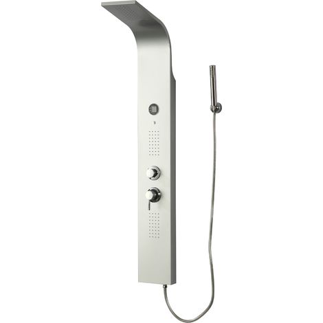 Colonne de douche hydromassante en aluminium – 2 jets anticalcaires – Panneau indicateur de température – Robinet en laiton – Dp Griferia (1/5)