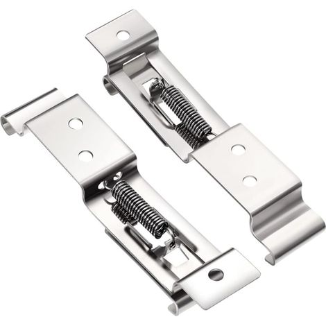 Anhänger-Kennzeichenklammern, 2 Kennzeichenhalter aus Edelstahl mit Feder, Auto-Kennzeichenklammern, 4,25 Zoll tief— (1/4)