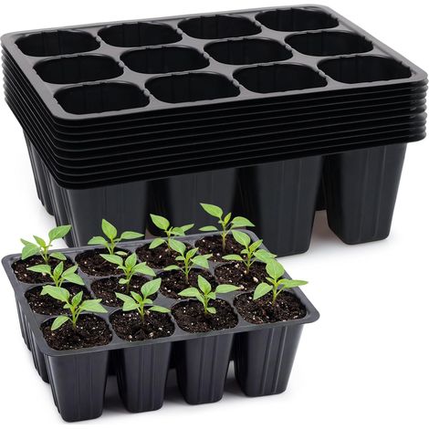 Plateau de Germination Réutilisable 120 Cellules avec Mini Serre, Kit de Culture Intérieur et Propagateur pour Semis, Herbes Aromatiques et Plantes, Accessoire Jardinage Éducatif (1/5)