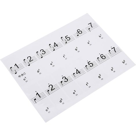 Étiquettes Autocollantes pour Clavier de Piano 88 Notes, Autocollants Transparents et Amovibles pour Touches Blanches (1/5)