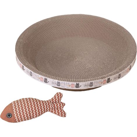Hochwertiges Katzenkratzbrett-Set mit Fischspielzeug – Einfaches interaktives Katzentrainingsspielzeug – Katzenzubehör