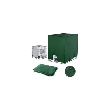 Bardusch-Bâche pour Cuve 1000L IBC, Bâche de Réservoir d'eau Couvercle de Protection pour Réservoir Housse De Réservoir Anti-poussière Vert -120 x 100 x 116 cm (1/5)