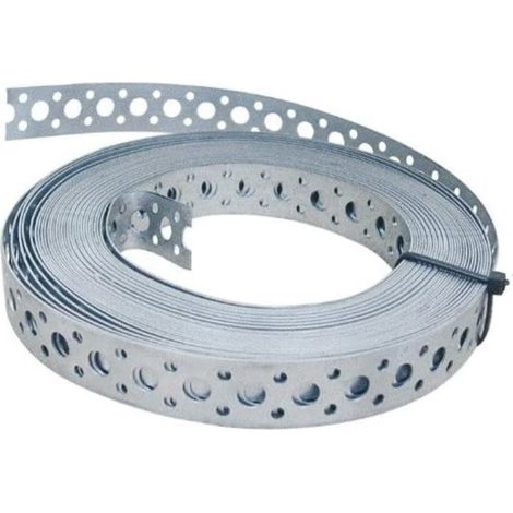 10 METRI - BANDA PERFORATA 17x0,6MM - INACCIAIO ZINCATO