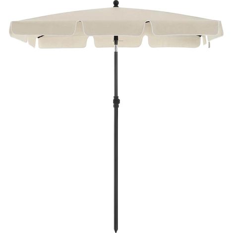 Ombrellone Parasole Regolabile Da Giardino 200x130cm Crema