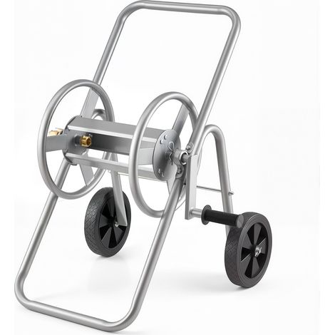 Schlauchtrommelwagen, fasst bis zu 1,5 cm x 53 m-Schlauch (Schlauch nicht im Lieferumfang enthalten), Gartenschlauchwagen, mobile Werkzeuge mit Rädern, Außenbepflanzung für Garten, Hof, Rasen (1/5)