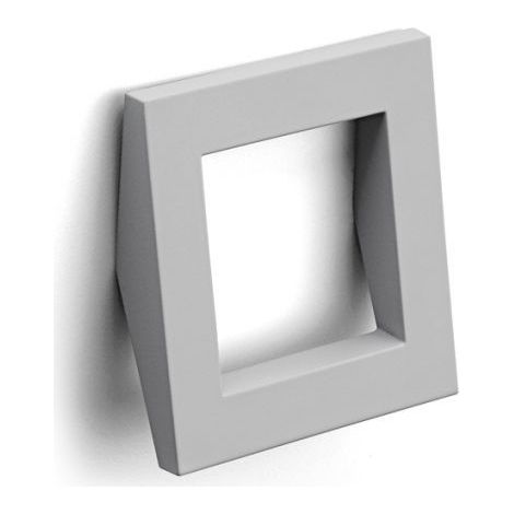 Maniglia Quadrata Concept Grigio effetto Alluminio 80 x 80 mm
