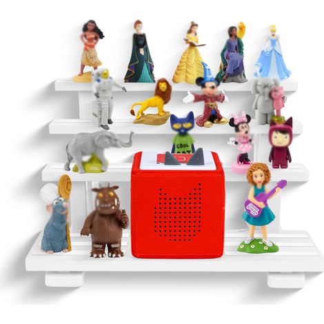 Étagère magnétique pour figurines, étagère de rangement, support d'affichage, espace pour 45 figurines, station de charge compatible pour chambre d'enfant, bois de pin (1/5)