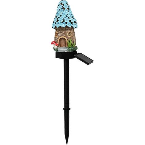Lampe solaire de jardin champignon LED décoration extérieure en résine avec allumage automatique pour cour et maison (1/5)