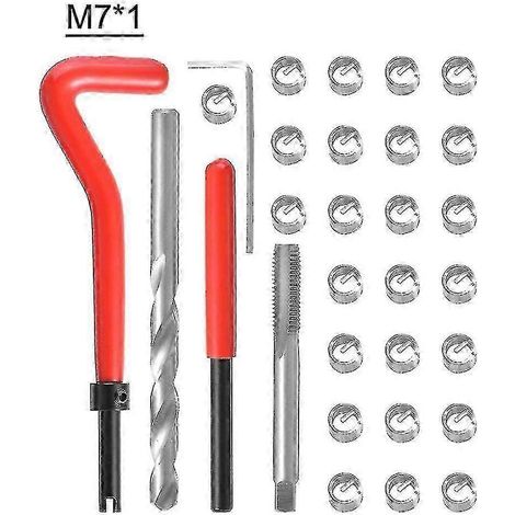 Kit de réparation de filetage métrique 30 pièces M3 M4 M7 M9 M11 Helicoil Car Pro Coil Tool M111.5 (1/5)