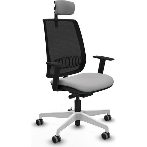 Chaise de bureau piqueras y crespo Alares noir filet base blanche (1/2)