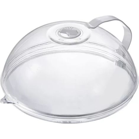 Couvercle anti-éclaboussures pour micro-ondes, couvercle transparent avec poignée et trous d'aération réglables pour une cuisson à la vapeur optimale, pour un four à micro-ondes toujours propre. (1/5)