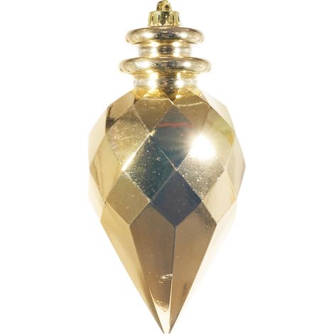 ARPIMEX Ornamento di Natale Diamante Appuntito 11,5 x 25 Cm Plastica Oro