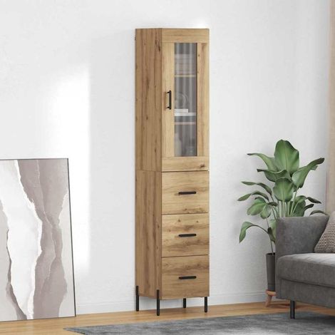 Haut Armoire Chêne artisanal 34,5 x 34 x 180 cm (1/5)