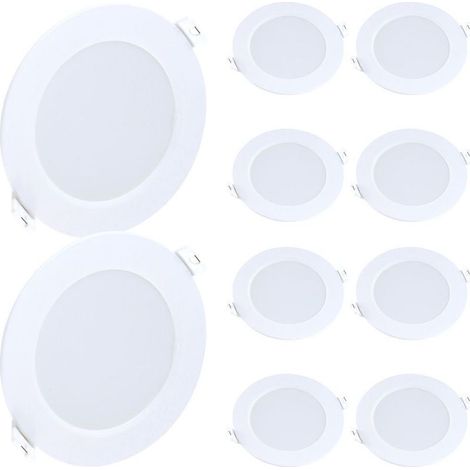 Lot de 10 Spot Encastrable LED Panel Extra-Plat 6W Eq 50W Température de Couleur: Blanc neutre 4000K (1/5)