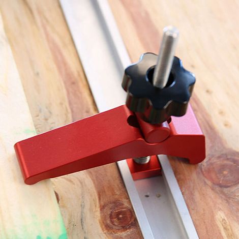 ALLIANDISSupport de goulotte de bloc de pressage de table de travail du bois en alliage d'aluminium pur