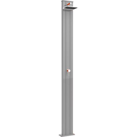 Doccia Solare da Esterno Giardino 30L Miscelatore Arkema Spring S Bianco Crema (1/5)