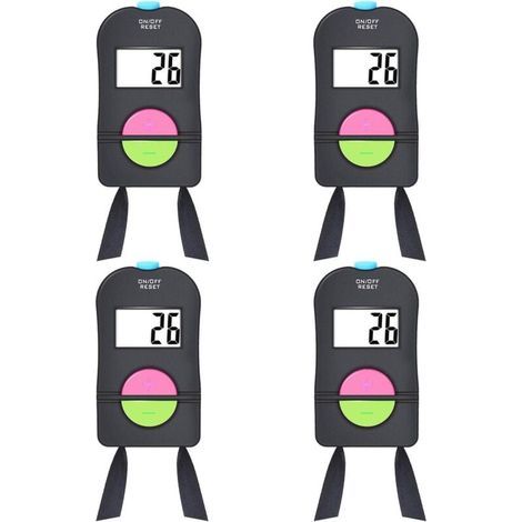 4 pièces Compteur Numérique à Main, Compteur Sportif Électronique pour Golf, Clicker Manuel avec Courroie