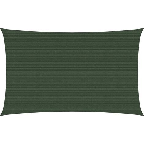 Voile d'ombrage 160 g-m² Vert foncé 2x5 m PEHD (1/5)