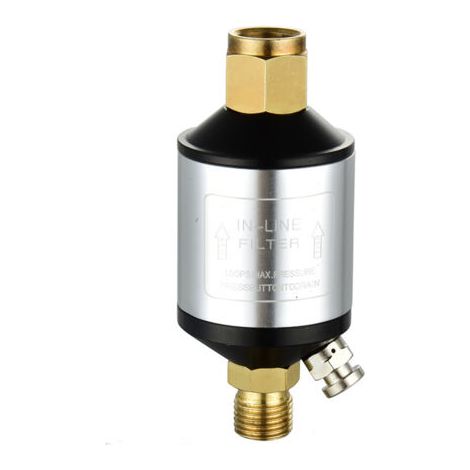 royaluxe-Filtre de compresseur d'air d'entrée et de sortie 1/4 "NPT Séparateur d'eau Sécheur de compresseur d'air avec vanne de vidange pour outils pneumatiques Coupeurs de plasma Lignes d'air