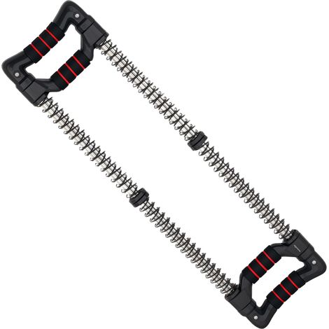 Extenseur pectoral à résistance réglable de 10 à 50 kg pour le développement musculaire des bras, 80 x 22 x 5 cm, noir (1/5)