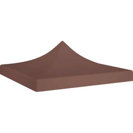 Toit de tente de réception pour belvédère de jardin,Résistant aux UV 2x2 m Marron 270 g/m² -37113 (1/5)