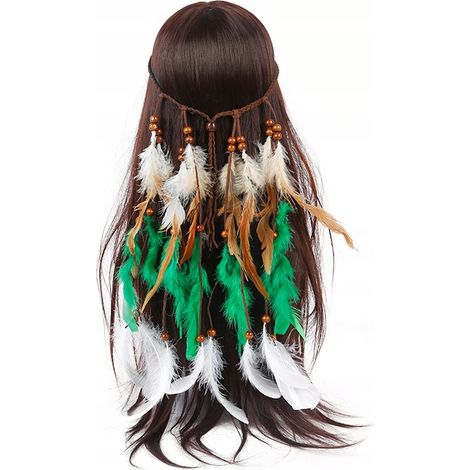 INDIAN GREEN Plume Haarband A10