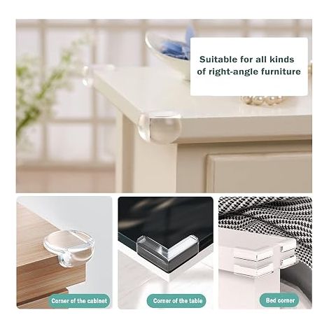 30PCS Coin de Table Protection Bebe, Protection Coin de Table bébé Protege Coin de Table Bebe Protection Angle Bebe Protection Meuble Bébé pour Berceau, Cheminée, Escaliers (1/5)