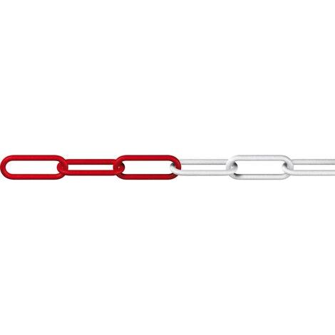 dörner + helmer 128953 Chaîne de signalisation rouge, blanc plastique 25 m (1/5)