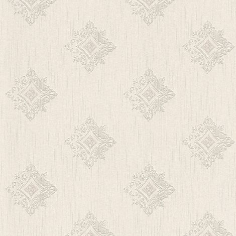 Papier peint baroque Profhome 962002 papier peint textile texturé au style baroque mat beige gris 5,33 m2 (1/5)