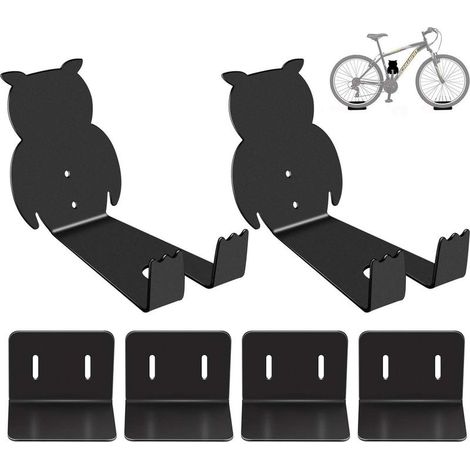 3 en 1 Cycle Crochets de Rangement Muraux, Crochet de Pédale pour Montage Mural de Vélo, Support de Fixation Murale Pédale pour Vélo électrique, VTT, Vélo de Ville-B (1/5)