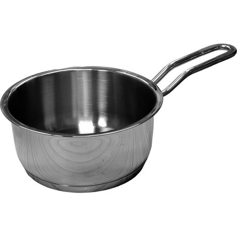 Pentolino un manico ad induzione cm 14 Casseruola in acciaio 18/10 triplo fondo gas elettrico stoviglia cottura di alta qualita' (1/4)
