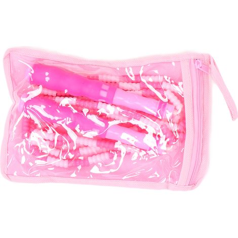 Corde à sauter réglable anti-enchevêtrement rose, équipement de fitness cardio pour entraînement sportif rapide (1/5)