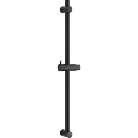 Duschstange Schwarz 70cm, verstellbar 38-70cm, mit Handbrausenhalterung (1/5)