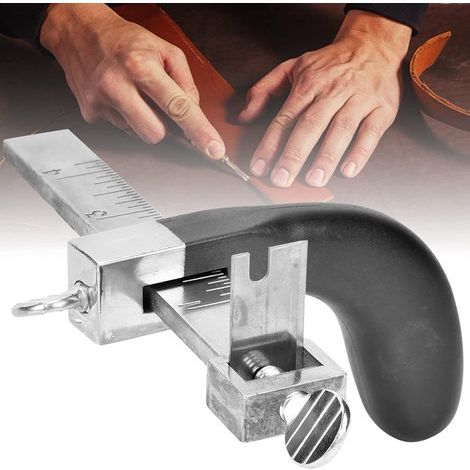 Outil de coupe en cuir. Outil de coupe en cuir. Outil de coupe en cuir Outils d'artisanat en cuir avec 2 lames pour bricolage Outils de travail d'artisanat en cuir (1/5)