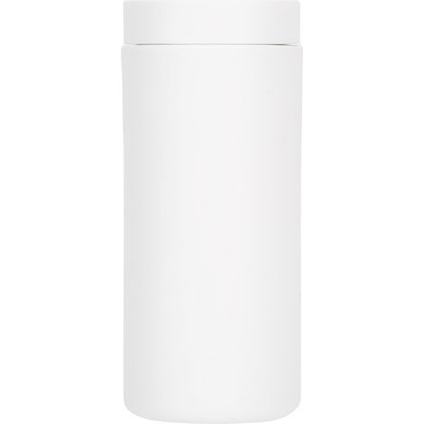 Pompe à savon manuelle 240 ml - Bouteille silicone souple pour lotion, shampoing - Facile à presser pour cuisine, salle de bain - Blanc (1/5)