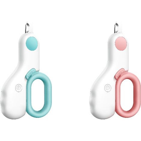 Sollbry 2 pièces Coupe Griffes pour Chat Professionnel, 2mm Trou de Coupe Circulaire Coupe-Ongles pour Chat Outil de Toilettage pour Chien avec Lumière LED (1/5)