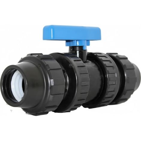 1 Clé D'arrêt Eau 63mm, Vanne Pvc Résistante, Robinet À Bille Pour Tuyau Polyéthylène, Fitting Irrigation Agricole (1/5)