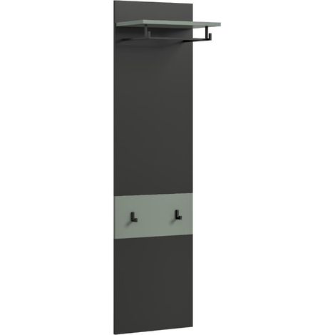Canu Wandgarderobe 2 Haken staubgrün, dunkelgrau.