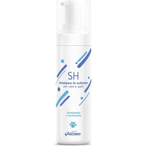 Shampoo in schiuma tonificante e illuminante per cani e gatti 200 ml