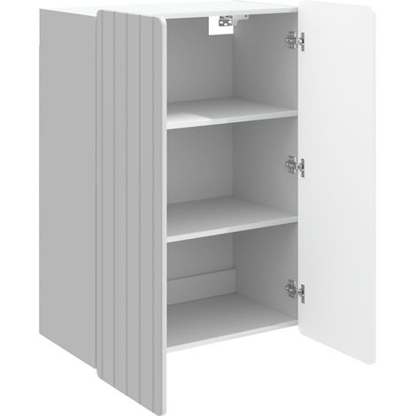 Armadietto a muro Mobiletto a muro Bianco Lucido 66 x 34,5 x 92 cm DAS489002 (1/5)