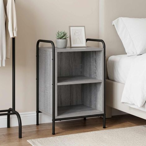 vidaXL Bedside Cabinet Grey Sonoma 40 x 30 x 60 cm Engineered Wood (1/5)
