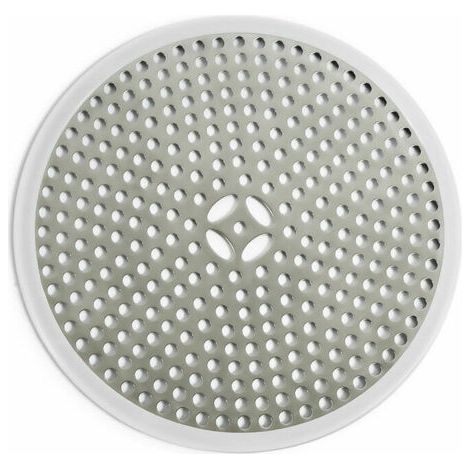 QORVA-Filtre pour bonde de douche, Grille de douche en acier inoxydable, Gris
