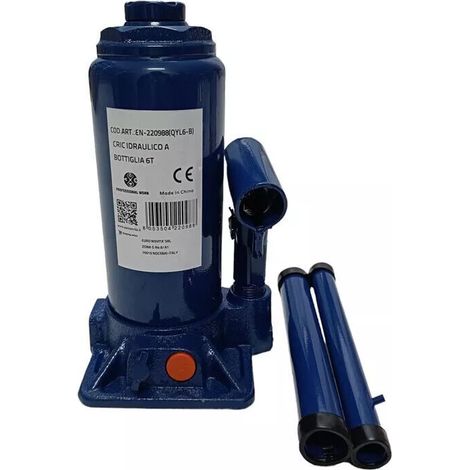 CRIC A BOTTIGLIA 6 TONNELLATE SOLLEVATORE CRICK IDRAULICO A BOTTIGLIA 6ton AUTO