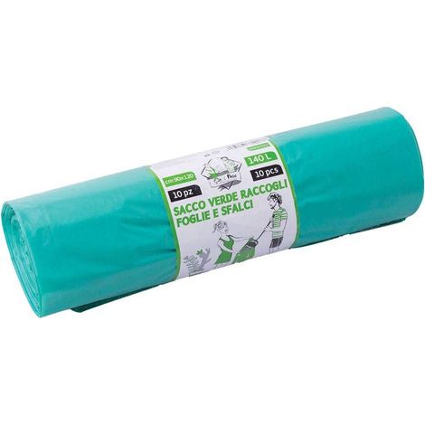 SACCHETTI PER FOGLIE E SFALCI cm. 90x120 - cf.10 pezzi - verdi