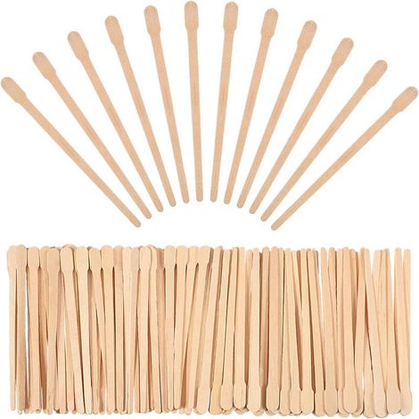 Filiyano-500 bâtonnets de cire pour sourcils, petites spatules applicatrices en bois pour l'épilation des sourcils et des lèvres. (1/5)